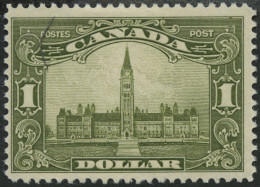 KANADA 138 , 1929, 1 $ Olivgrün, Falzrest, Pracht, Mi. 200.- - Nuevos