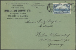 KANADA 172 BRIEF, 1933, 5 C. Postkonferenz Ottawa Auf Ersttags-Bedarfsbrief Nach Berlin, Feinst - Autres & Non Classés