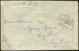 PALÄSTINA 1920, Feldpoststempel F.P.O./No. 328 Auf Feldpostbrief Der Britisch-indischen Truppen Aus Haifa, Feinst - Palästina