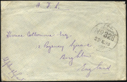 PALÄSTINA 1920, Feldpoststempel F.P.O./No. 328 Auf Feldpostbrief Der Britisch-indischen Truppen Aus Haifa, Feinst - Palestine
