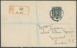 TOGO 28 BRIEF, Britische Besetzung: 1915, 1 Sh. Goldküste Auf Einschreibbrief Von NOEPE Nach London, Pracht - Togo (1960-...)