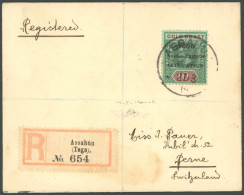 TOGO 32 BRIEF, Britische Besetzung: 1919, 10 Sh. Goldküste Auf Kleinem Einschreibbrief Von ASSAHUN In Die Schweiz, Prach - Togo (1960-...)