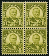 USA 270 VB , , Scott 560, 1923, 8 C. Grant Im Viererblock, Das Untere Paar Postfrisch, Pracht - Nuovi