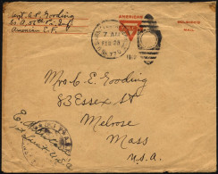 FELDPOST 1919, Feldpost-Ovalraute U.S. ARMY POSTAL SERVICE/No. 770 Und US-Zensurstempel Mit Vermerk Des Militärischen Vo - Brieven En Documenten
