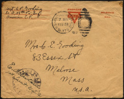 FELDPOST 1919, Feldpost-Ovalraute U.S. ARMY POSTAL SERVICE/No. 770 Und US-Zensurstempel Mit Vermerk Des Militärischen Vo - Briefe U. Dokumente