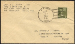 FELDPOST 1954, Feldpostbrief Aus Taiwan über Das Amerikanische Haupt-Feldpostamt In San Francisco Nach Wien, Mit Feldpos - Storia Postale