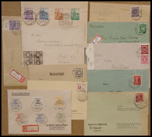 SLG., LOTS DEUTSCHLAND 1945-54, Partie Von 25 Verschiedenen, Teils Besseren Belegen Nachkriegsdeutschland, Meist Pracht, - Collections