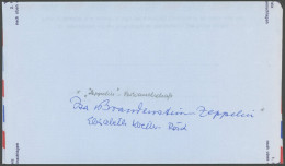 AUTOGRAFEN 1980, Isa Von Brandenstein-Zeppelin, Enkelin Von Graf Zeppelin, Autogramm Auf Sonder-Aerogramm Der Ausstellun - Sonstige & Ohne Zuordnung