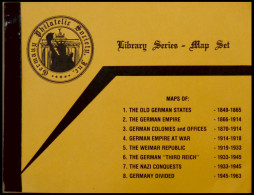 PHIL. LITERATUR 1949-1963, Germany Philatelic Society USA (Hrsg.), Library Series- Map Set, 8 Maps Of Germany: Farbige K - Filatelia E Storia Postale