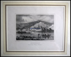 BACHARACH, Gesamtansicht, Stahlstich Von Schwartz/Poppel Um 1840 - Prenten & Gravure