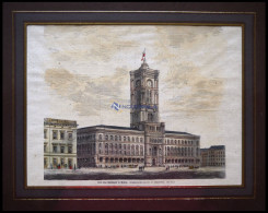 BERLIN: Das Neue Rathaus, Kol.Holzstich Nach Theuerkauf Um 1880 - Prints & Engravings