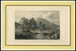 Bei GOSLAR: Die Klause Und Der Rammelsberg, Stahlstich Von Richter/Macclatchie Um 1840 - Estampes & Gravures
