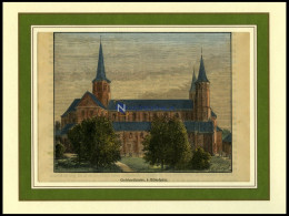 HILDESHEIM: Die Gedehardkirche, Kolorierter Holzstich Aus Malte-Brun Um 1880 - Estampas & Grabados