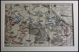 KORBITZ, Schlacht Vom 21.9.1759, Altkolorierter Kupferstich Von Ca. 1760 - Prenten & Gravure
