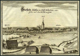 SARSTEDT, Gesamtansicht Nach Dem Brand, Kupferstich Von Merian Um 1645 - Estampas & Grabados