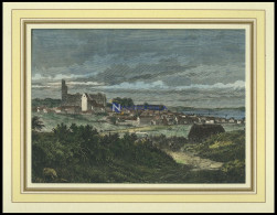 KOLDING/JÜTLAND, Gesamtansicht, Kolorierter Holzstich Um 1880 - Lithografieën