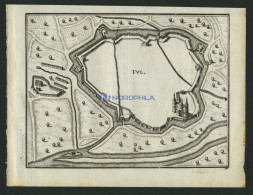 TULLE, Grundrißplan, Kupferstich Von Merian Um 1645 - Lithographien