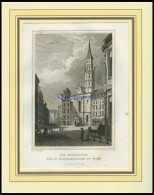 WIEN: Der Kohlmarkt Und St. Michaelsplatz, Stahlstich Von Bayrer/Thümling 1840 - Litografia