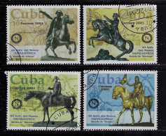 CUBA 2001 SCOTT 4176-4179 CANCELLED - Used Stamps