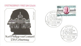 BERLIN FDC 1981 KARL PHILIPP VON GONTARD - 1981-1990