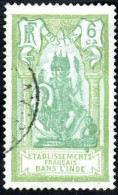 Inde Obl. N°  89 - Dieu BRAMA 6ca Vert Foncé Et Vert - Usados