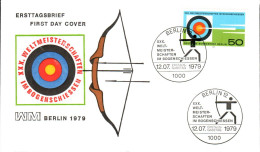 BERLIN FDC 1979 CHAMPIONNAT DU MONDE DE TIR A L'ARC - 1971-1980