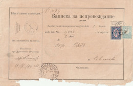 1894 Bulgaria /Bill Of Lading  From Sofia To Sevlievo On 25.10.1894/ Mi: 20+34A - Covers & Documents