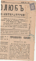 1889 Bulgaria /Newspaper From Lovech To Tirnovo On 22.11.1889/ Mi: 25 Big Lion - Briefe U. Dokumente