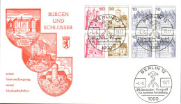 BERLIN FDC 1977 CARNET CHATEAUX - 1971-1980