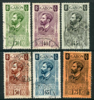 GABON 1932-33 Definitive 30c-75c. Used.  Yv. 133-38 - Used Stamps