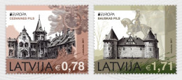 Latvia Lettland Lettonie 2017 Europa CEPT Castles And Fortresses Set Of 2 Stamps Mint - 2017