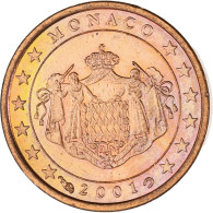 Monaco, Rainier III, Euro Cent, 2001, Paris, SPL, Cuivre Plaqué Acier, KM:167 - Monaco