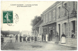 SAINT VALERIEN - Le Bureau De Poste Et La Place Saint Louis - Saint Valerien