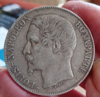 FRANCE  5 Francs Louis Napoléon Bonaparte 1852 A   Argent - 5 Francs