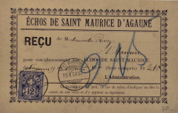 1900  ÈCHOS DE SAINT MAURICE D` AGAUNE ST. MAURICE COVER POSTCARD SWITZERLAND  - Briefe U. Dokumente