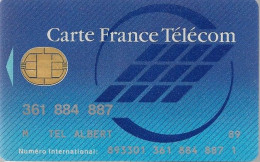 1-CARTE FRANCE TELECOM-PUCE BULL H-INTERNATIONAL- TBE -  Cartes Pastel   