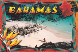 CPA - GENERAL VIEW, BEACH, SEA, GIRL - BAHAMAS - Bahamas