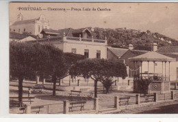 Portugal -Chamusca  1921 Praça Luis De Camões  Circulou Para Ourem - Santarem