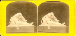PHOTO STEREOSCOPIQUE EXPOSITION UNIVERSELLE PARIS 1867 LA PIETE PAR JEAN DUPRE ITALIE GRAND PRIX PUBLIE PAR LEON ET LEVY - Photos Stéréoscopiques