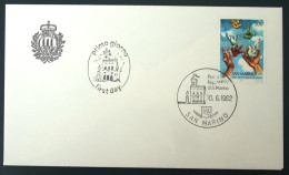 1982 SAN MARINO FDC S. FRANCESCO DI ASSISI  St François D'Assise Marcophilie Sonderstempel - Collections (sans Albums)