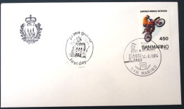 1984 SAN MARINO - FDC Campionato Mondiale Di Motocross.MARCOPHILIE SONDERSTEMPEL - Collections (sans Albums)