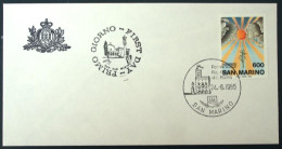 San Marino 1985 FDC Helsinki Climate Summit Clima Klimagipfel Climat & Météorologie Macrophilie - Collections (sans Albums)