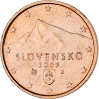 Slovaquie, 2 Centimes, 2009, SUP, Cuivre Plaqué Acier - Slovaquie
