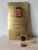 Dunhill Cologne 5 Ml (vintage Op Kaart Met Box (tekst NL); Jaren 60) - Miniatures Hommes (avec Boite)