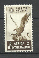 AFRICA ORIENTALE Italiana 1938 Michel 2 * - Africa Oriental Italiana