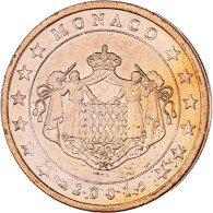 Monaco, Rainier III, 2 Euro Cent, 2001, Paris, SPL, Cuivre Plaqué Acier - Monaco