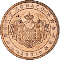 Monaco, Rainier III, 2 Euro Cent, 2001, Paris, SPL, Cuivre Plaqué Acier, KM:168 - Monaco