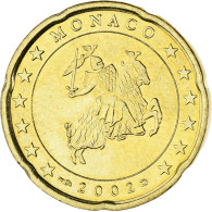 Monaco, Rainier III, 20 Euro Cent, 2002, Paris, SPL, Laiton, KM:171 - Monaco