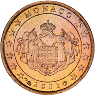 Monaco, Rainier III, Euro Cent, 2001, Paris, SPL, Cuivre Plaqué Acier, KM:167 - Monaco