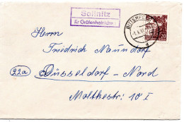 69725 - DDR - 1961 - 20Pfg Landschaften EF A Bf LandpostStpl SOLLNITZ -> BITTERFELD -> Westdeutschland - Briefe U. Dokumente